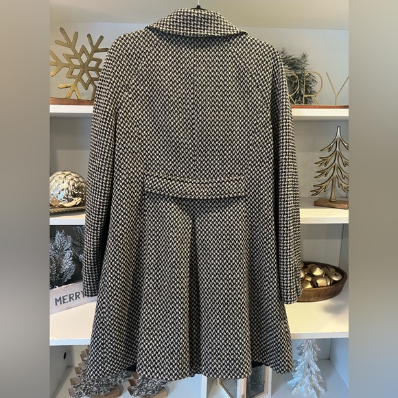 Ann Taylor Houndstooth Wool Blend Pea Coat Size 10 - Picture 4 of 9
